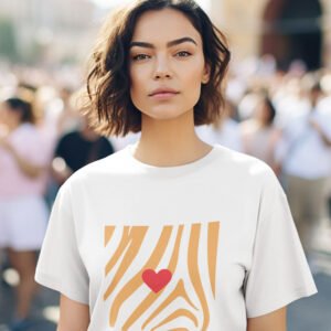 Estampado Corazón Rayas