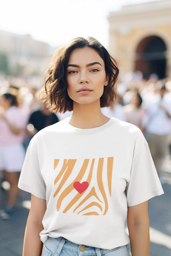 Estampado Corazón Rayas