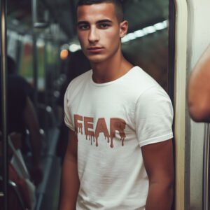 Estampado Texto Fear